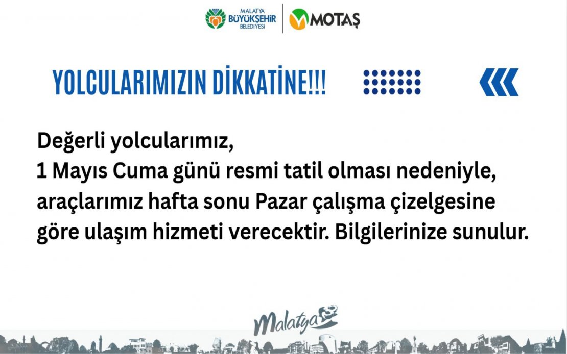 YOLCULARIMIZIN DİKKATİNE !