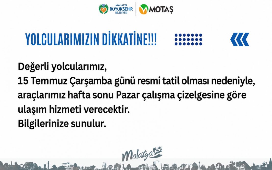 YOLCULARIMIZIN DİKKATİNE !
